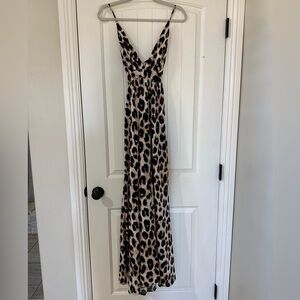 SHEIN Leopard Print Maxi Dress